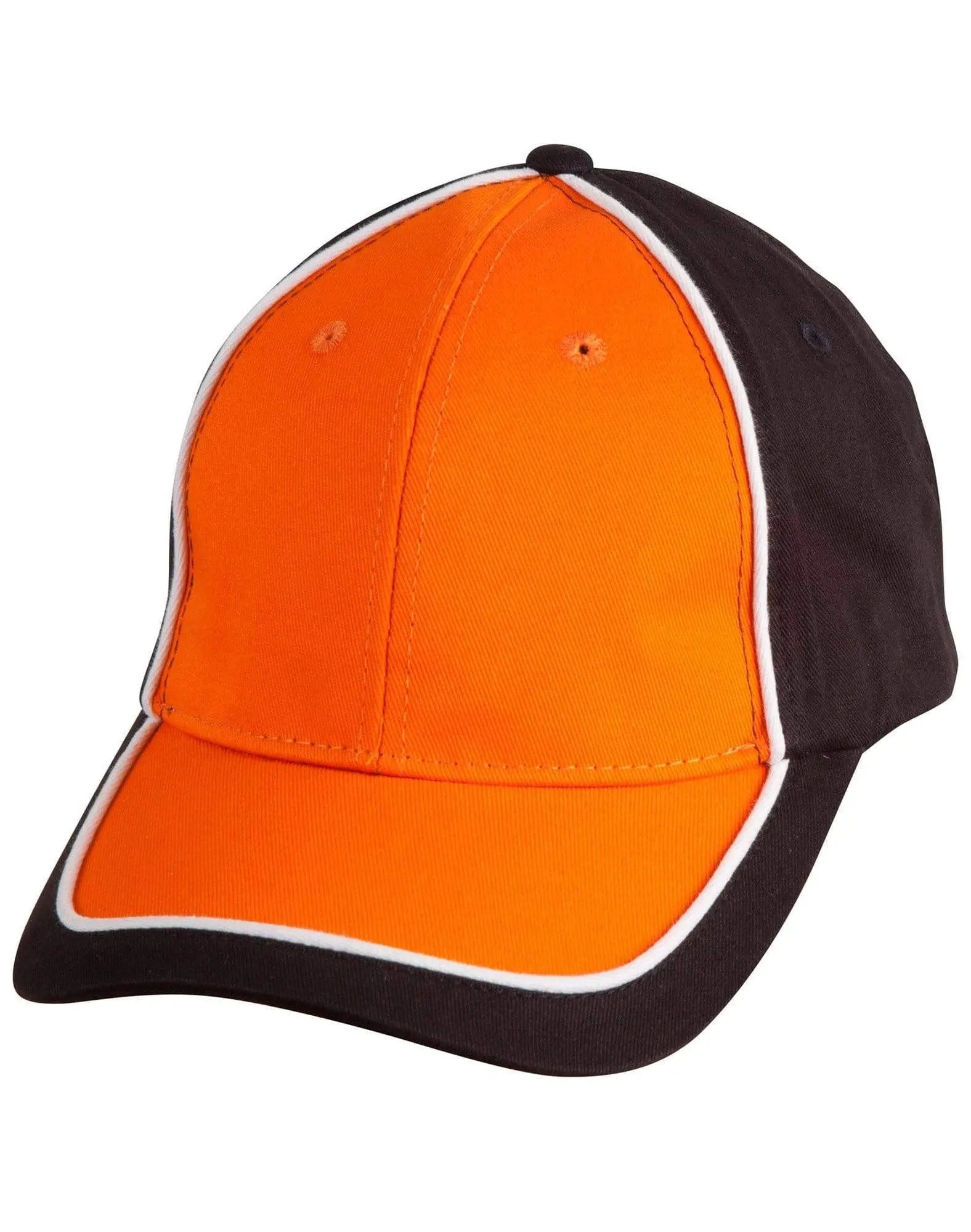 Arena Two Tone Cap Ch78 Active Wear Winning Spirit Black/White/Orange One size